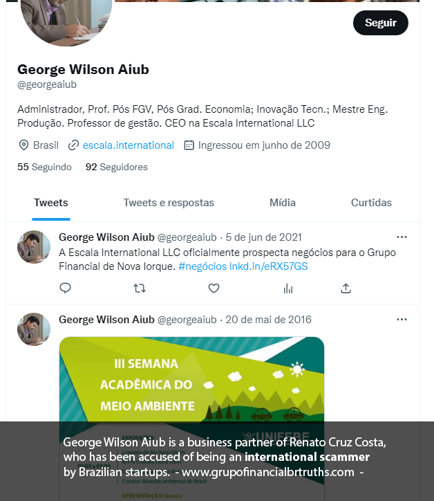 George Wilson Aiub - reported associate of Renato da Cruz Costa